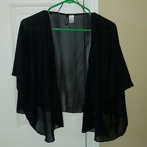 Sheer Black Chiffon Cover up/Kimono
